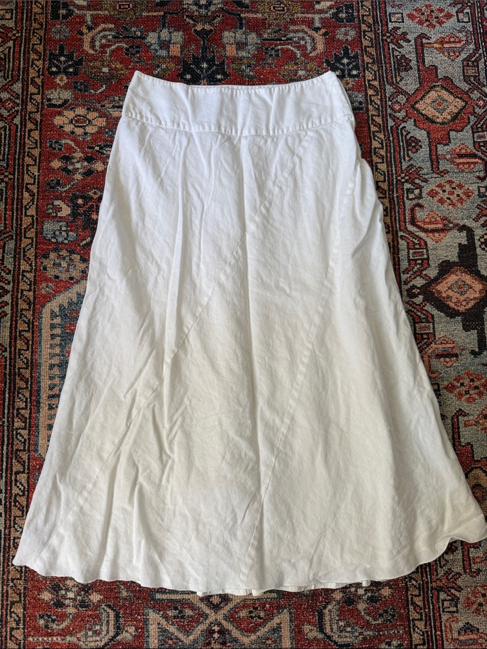 Willi Smith size 4 lined linen skirt midi